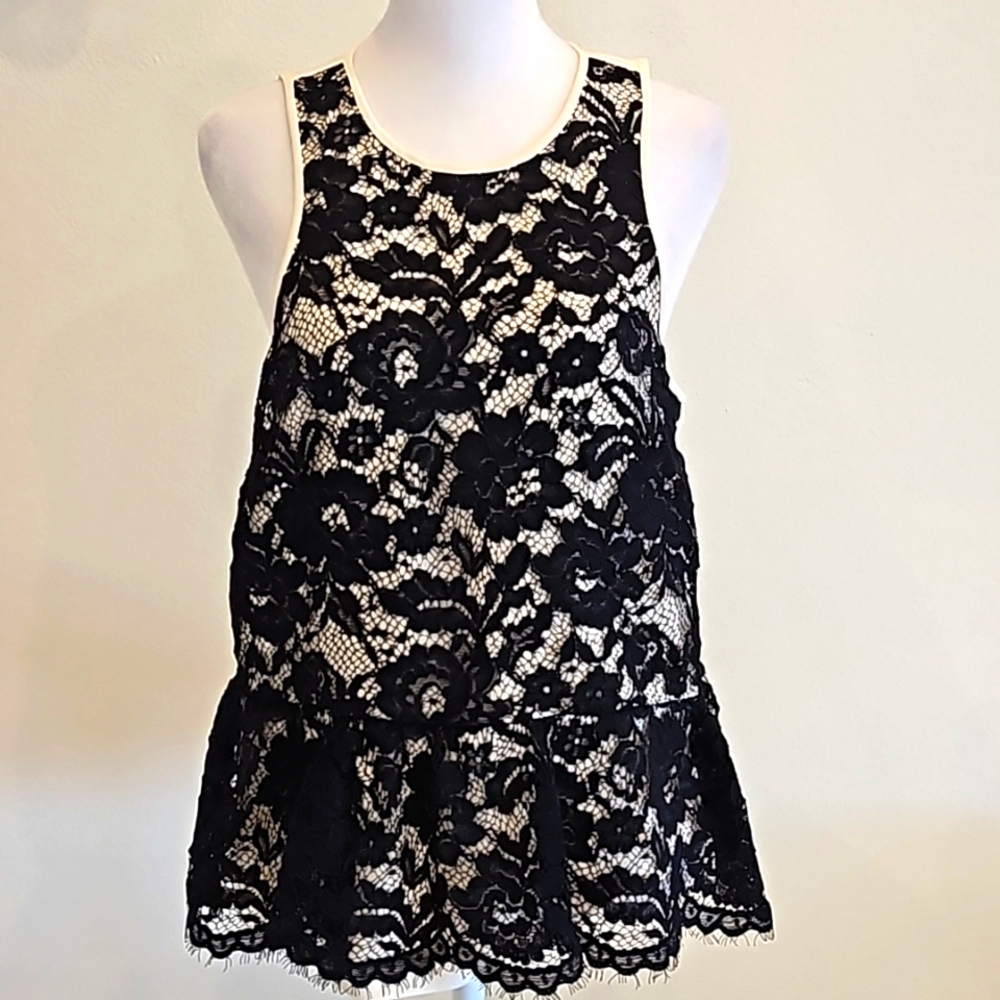 Tibi silk peplum top